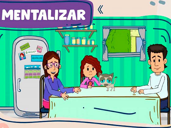 Ilustración que da cuenta de la portada de la guía práctica para vencer el estrés, llamada Mentalizar, del Instituto Milenio para la Investigación en Depresión y Personalidad de la Escuela de Psicología.