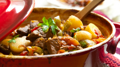 Cacerola con estofado de carne