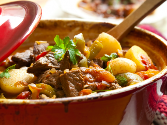 Cacerola con estofado de carne