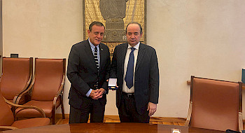 Rector Ignacio Sánchez y rector Franco Anelli, Universitá Cattolica del Sacro Cuore.
