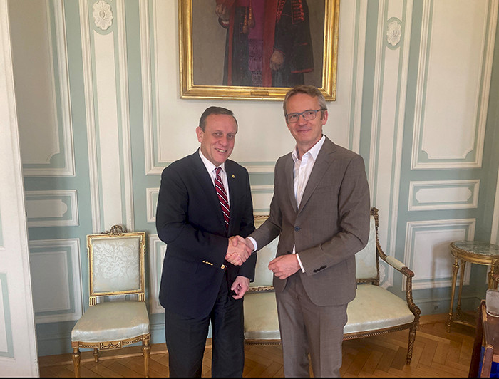Rector Ignacio Sánchez y el rector de KU Leuven, Luc Sels.