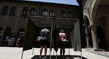Votantes en Campus Oriente.  Foto Dirección de Comunicaciones