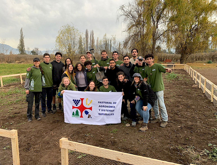 grupo de jóvenes con polera verde