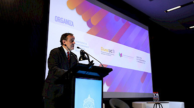 Rector Ignacio Sánchez inaugura el Festival de Innovación y Futuro UC.- Foto Karina Fuenzalida