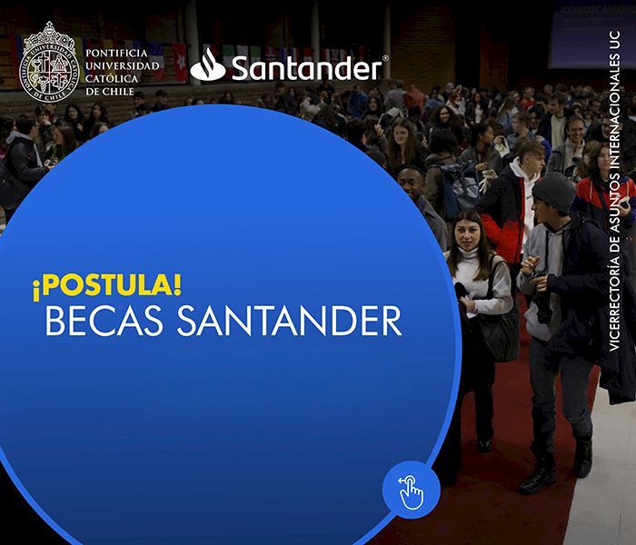 Afiche becas Santander para intercambio y escuelas de verano.