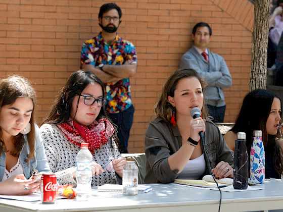 Las cuatro estudiantes candidatas a la Consejería Superior 2020. Fotografía: Banco de Imágenes UC.